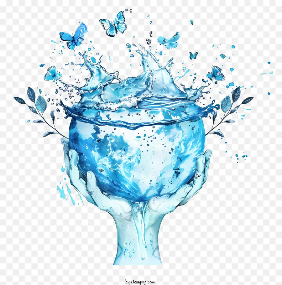 Dia Mundial Da água，Escultura De água PNG
