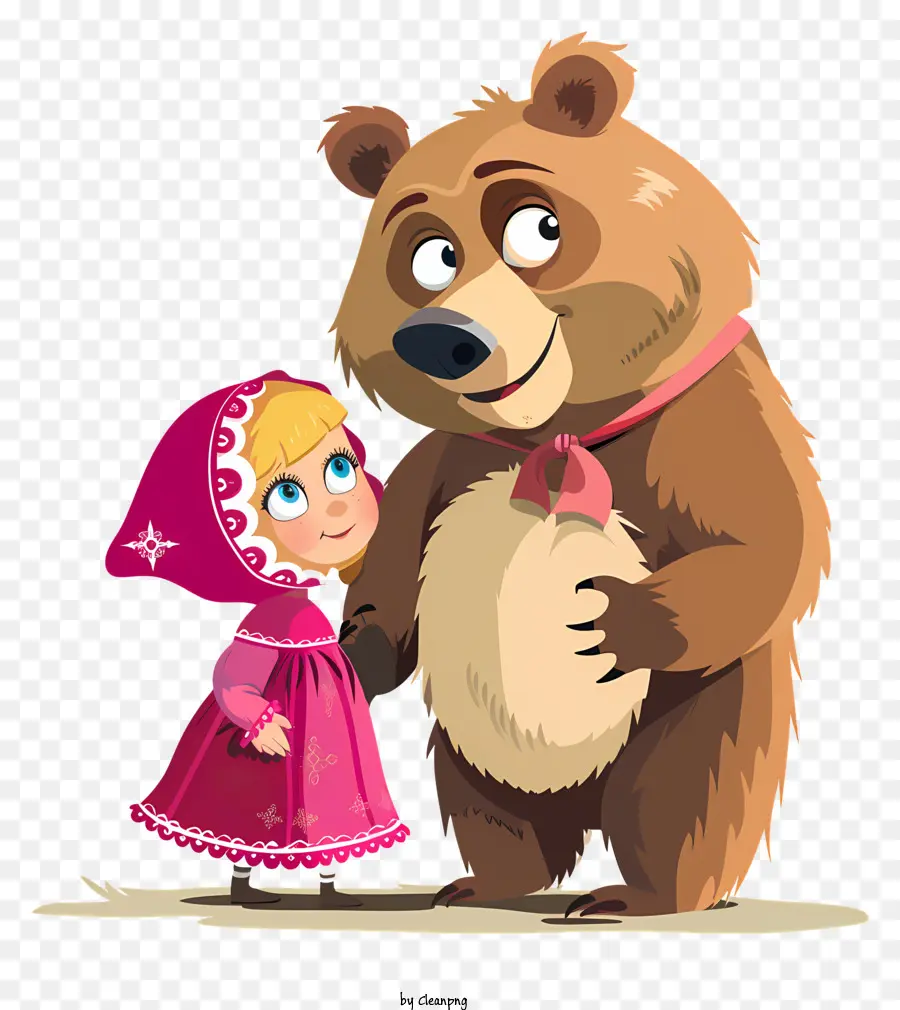 Masha E O Urso，Menina E Urso PNG