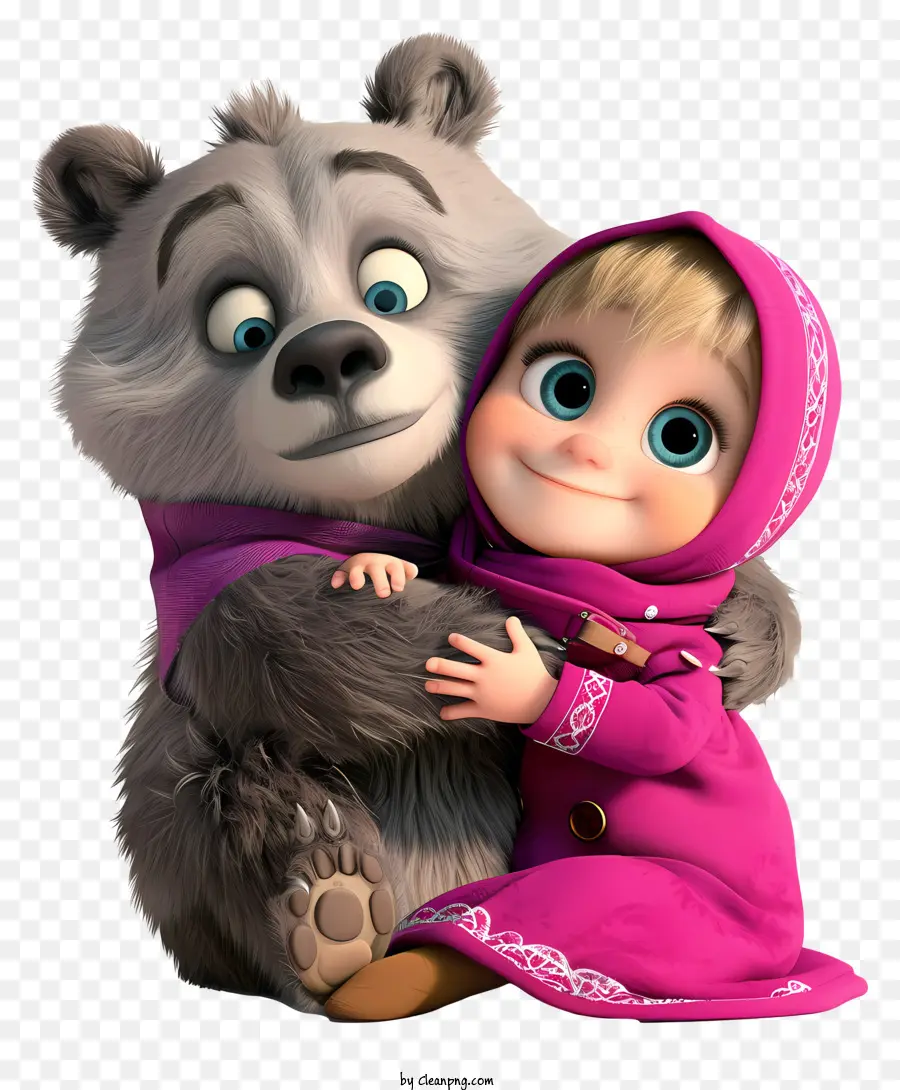 Masha E O Urso，Urso E Menina PNG