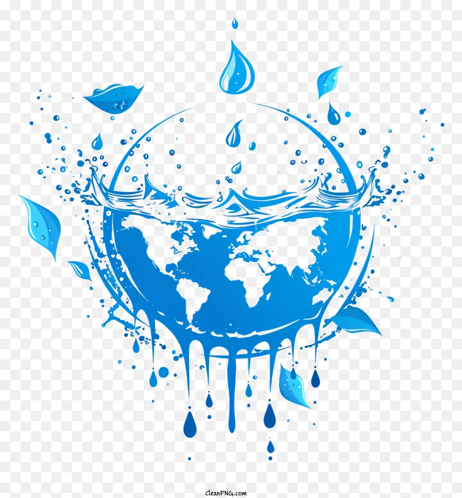 Dia Mundial Da água，Planeta Azul PNG
