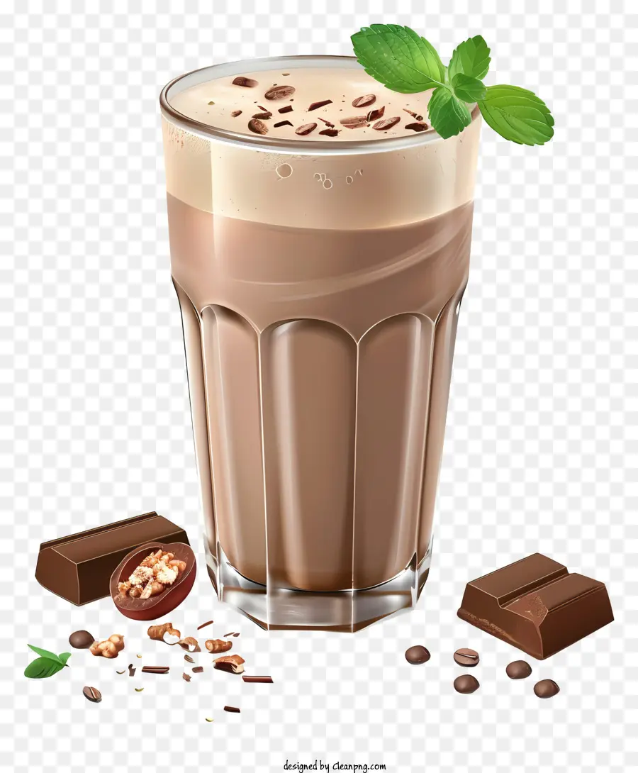 Shake De Proteína Vegana，Leite Com Chocolate PNG