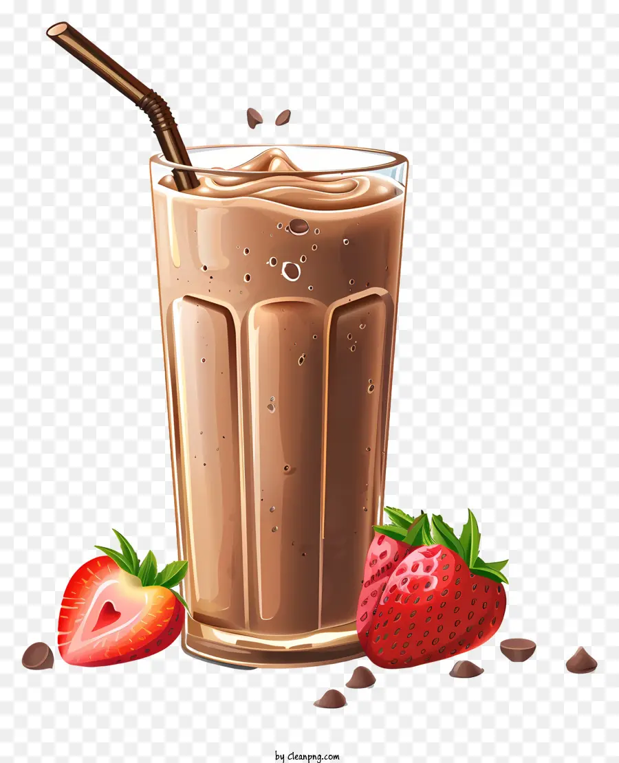 Shake De Proteína Vegana，Milkshake De Chocolate PNG