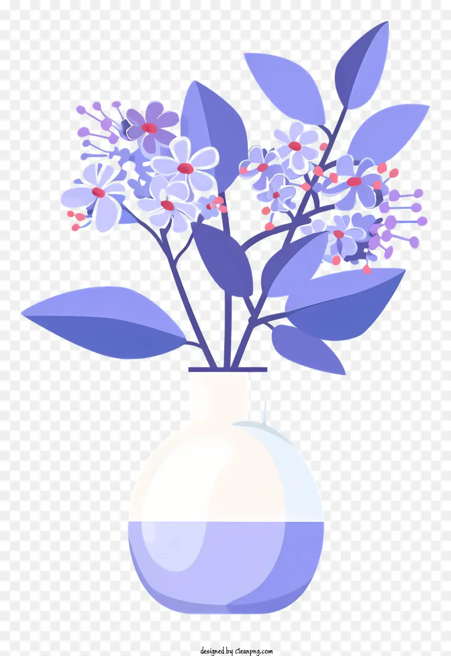 Flores Lilás，Roxo Vaso PNG