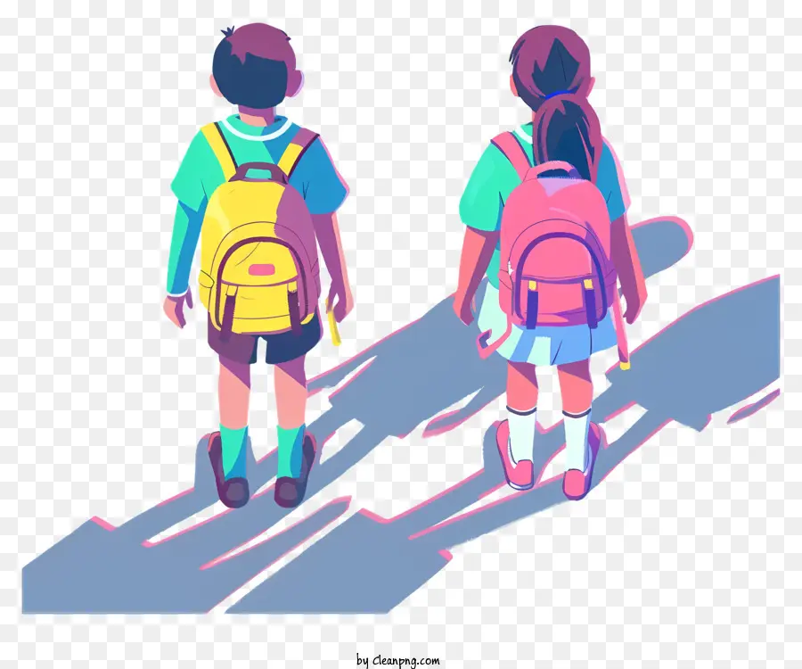 Alunos Com Mochila，Moda De Rua PNG