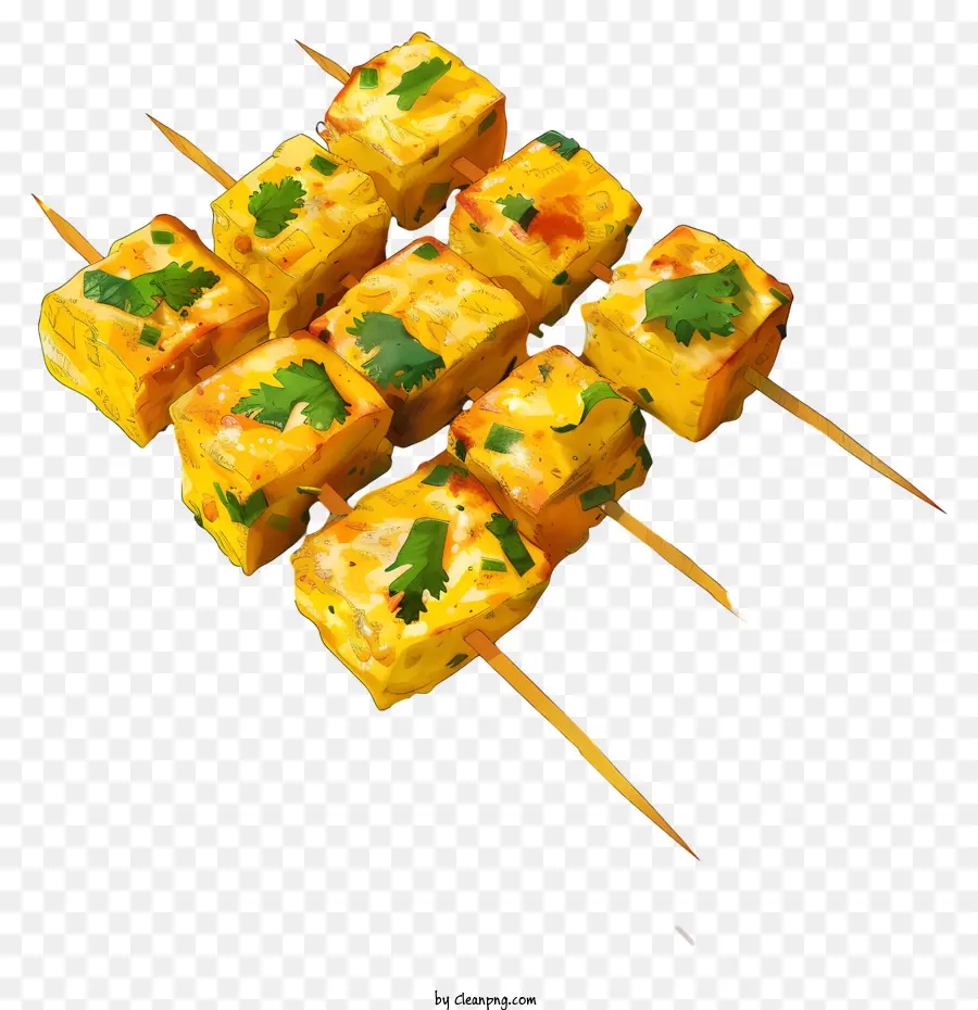 Paneer Tikka，Espetos Grelhados PNG