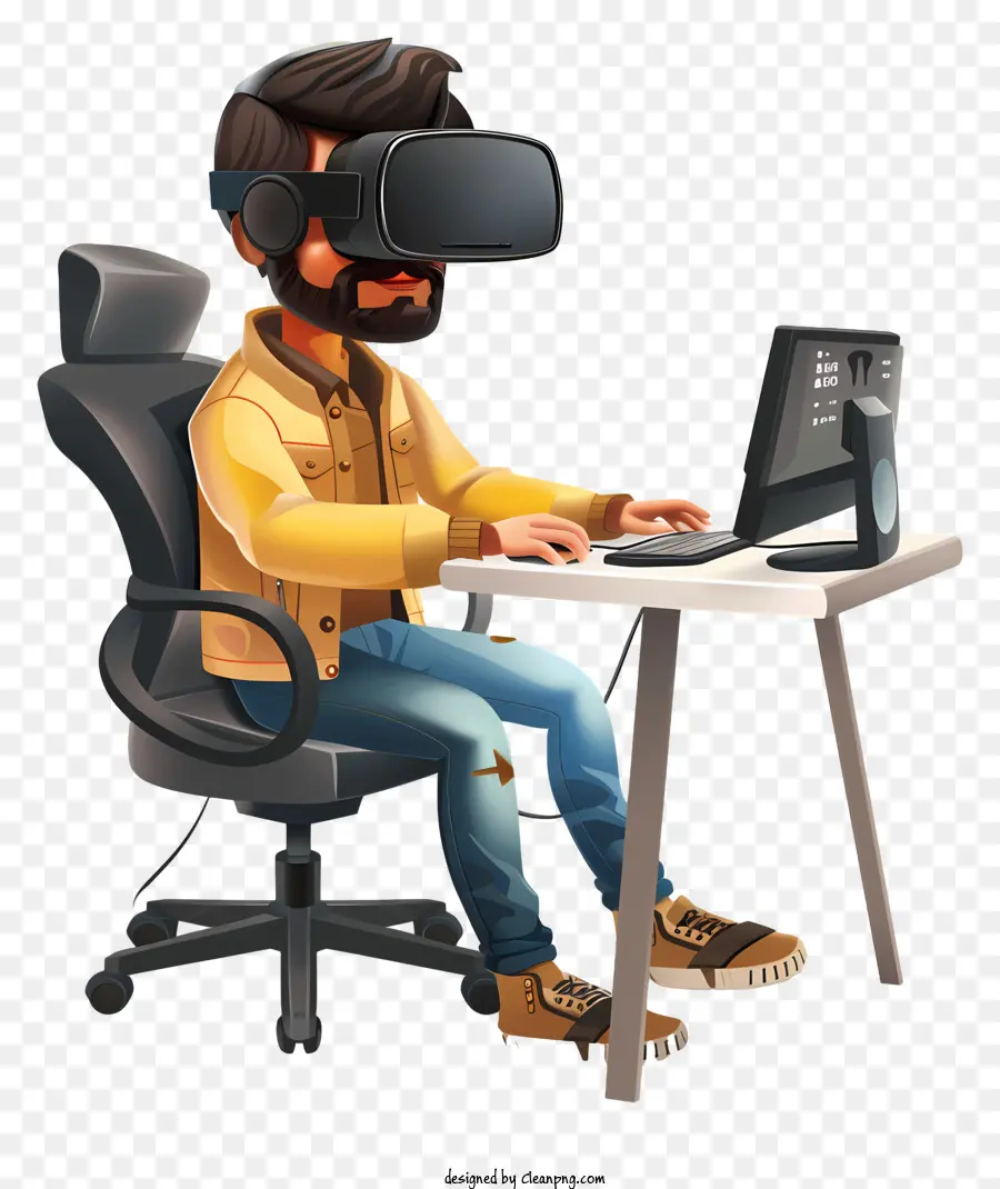 Usando Fone De Ouvido Vr，Pessoa Com Fone De Ouvido Vr PNG