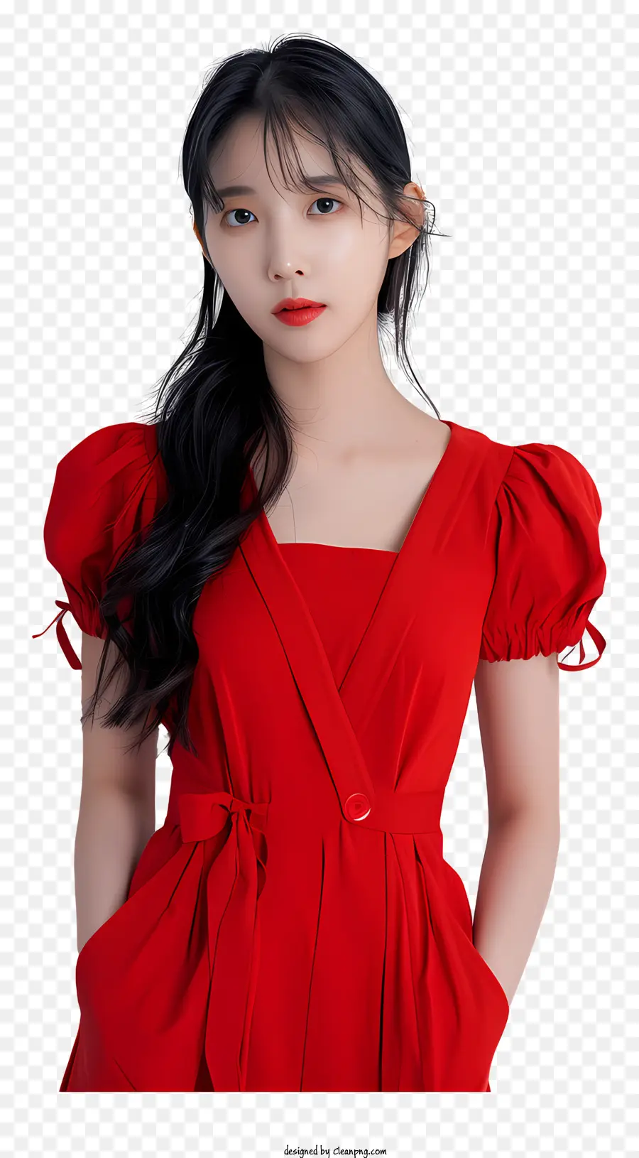 Ui，Vestido Vermelho PNG