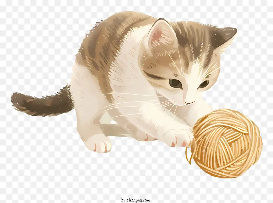 Bola De Fios De Gato，Gatinho PNG