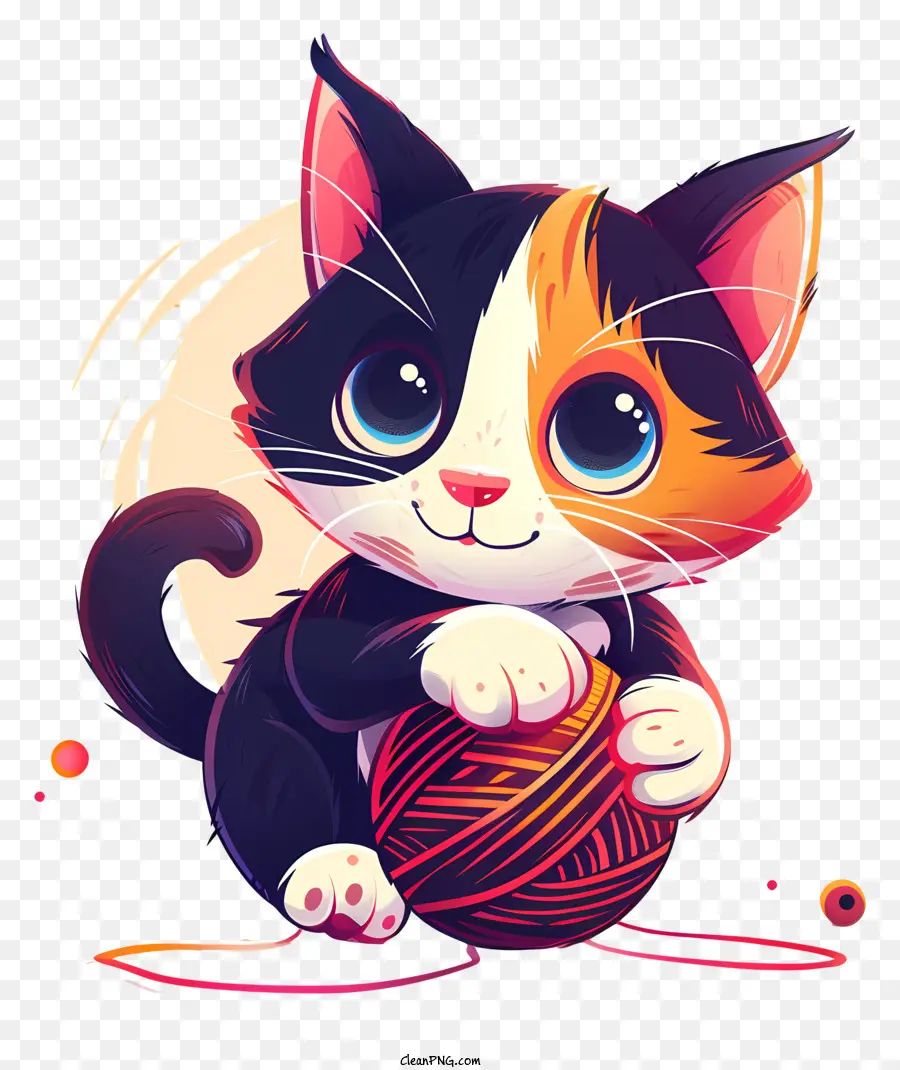 Bola De Fios De Gato，Gatinho PNG