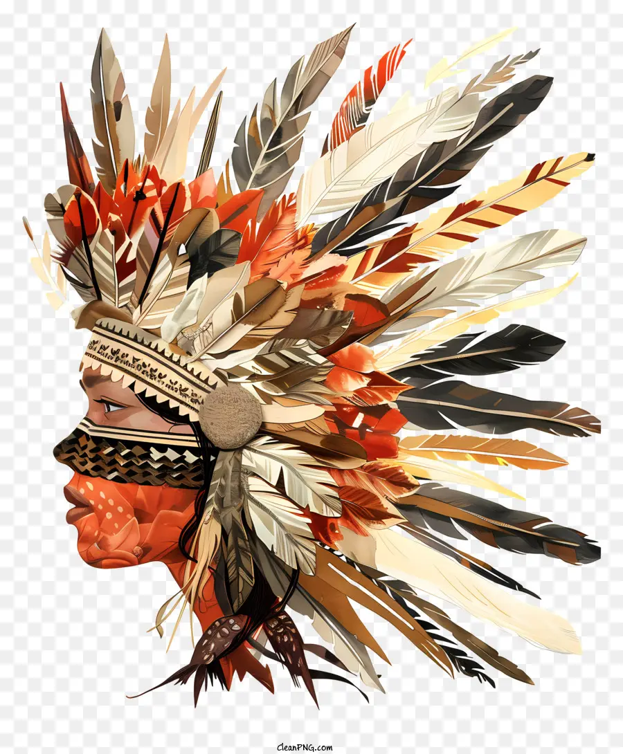 Capéu Indígena，Arte Nativa Americana PNG