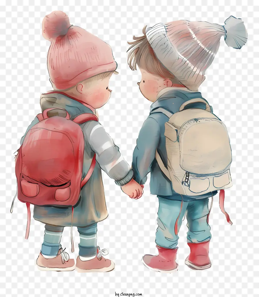 Alunos Com Mochila，Filhos PNG