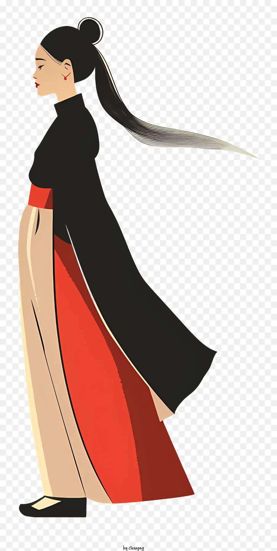 Fashion Girl，Vestido Chinês Tradicional PNG