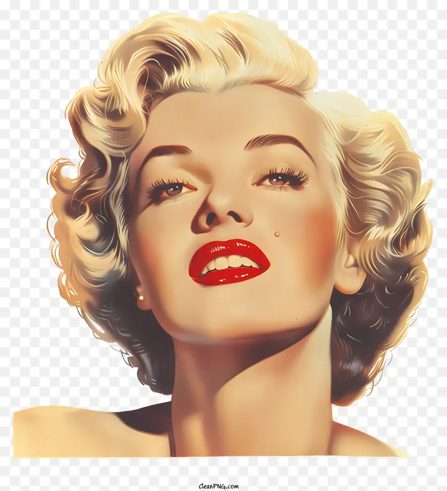Marilyn Monroe，Batom Vermelho PNG