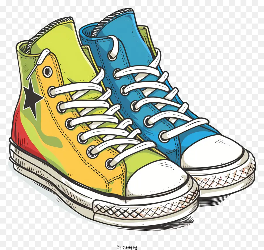 Sneakers，Tênis Coloridos PNG
