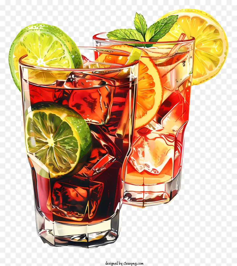 Cocktails，Bebidas Vermelhas PNG