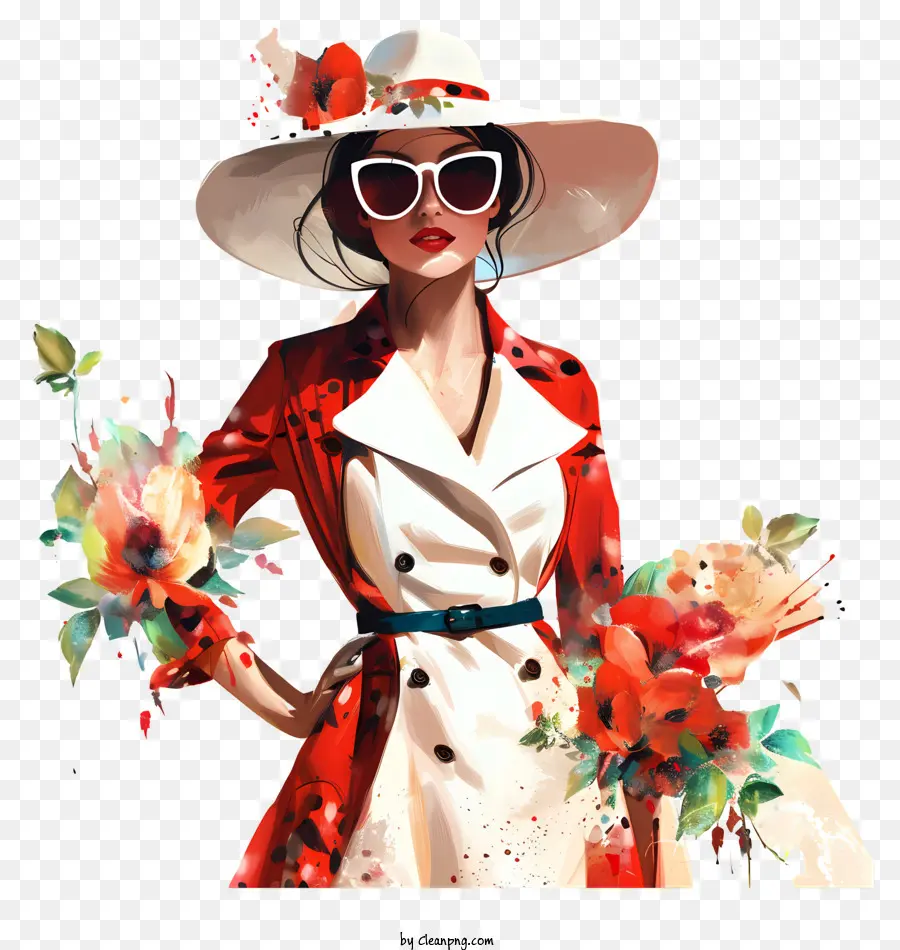 Moda Retro，Mulher PNG