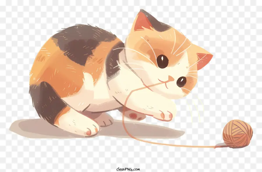 Bola De Fios De Gato，Gato PNG