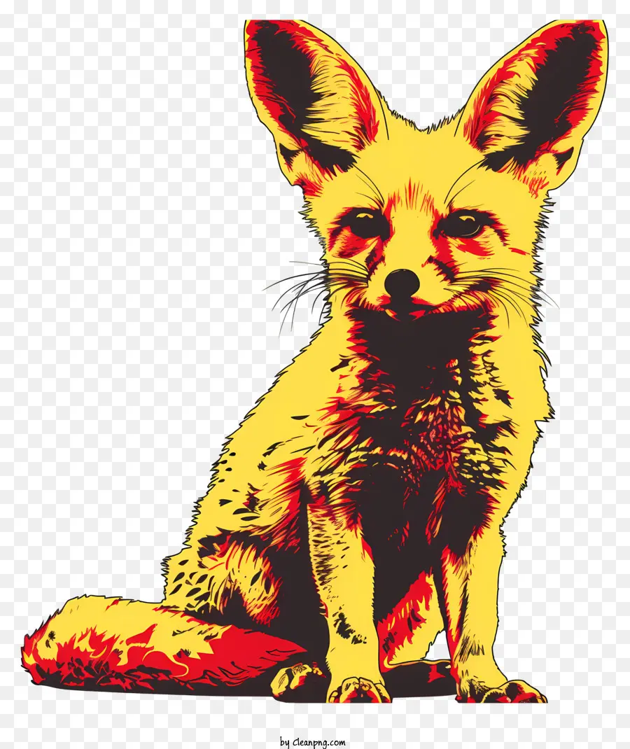 Fennec Fox，Amarelo Fox PNG