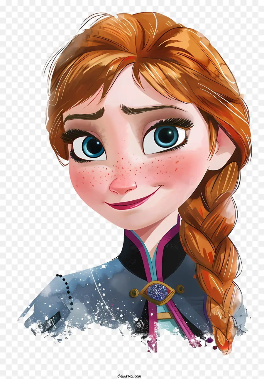 Princesa De Anna Frozen，Princesa De Desenho Animado PNG