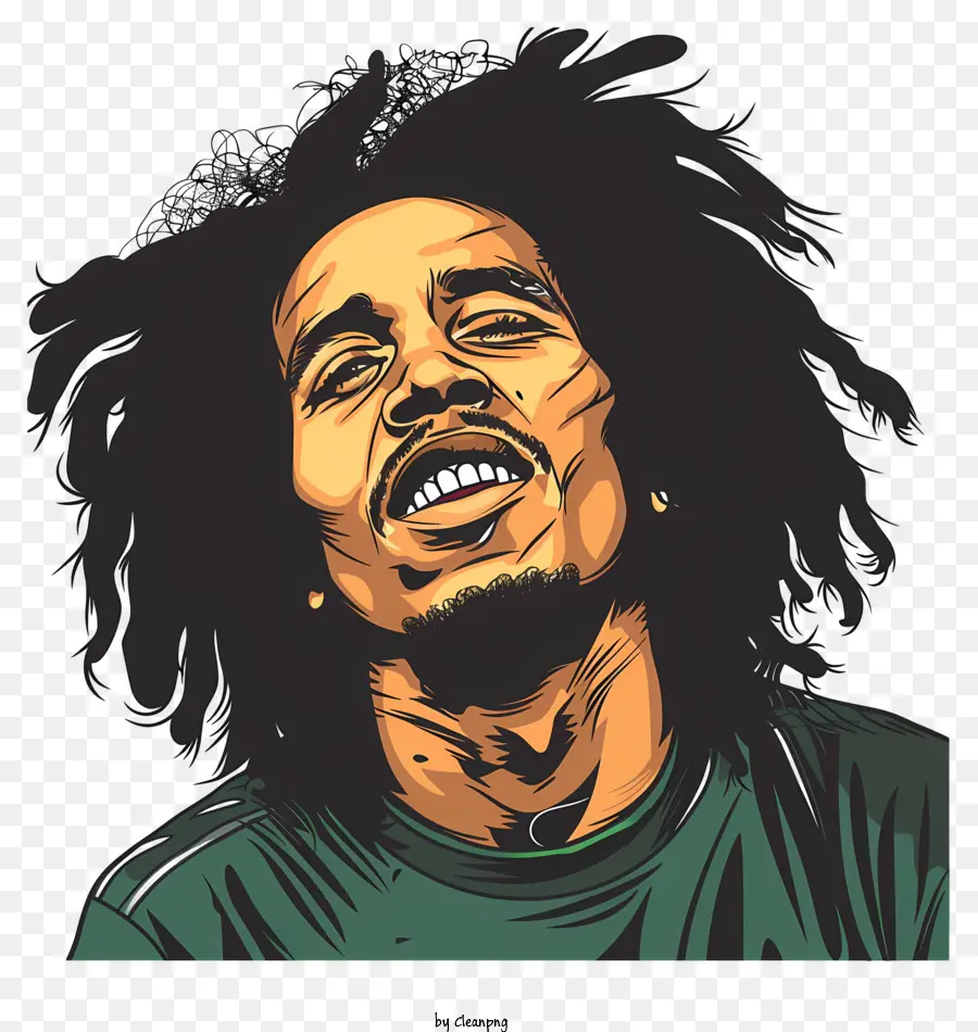 Bob Marley，Penteado Afro PNG