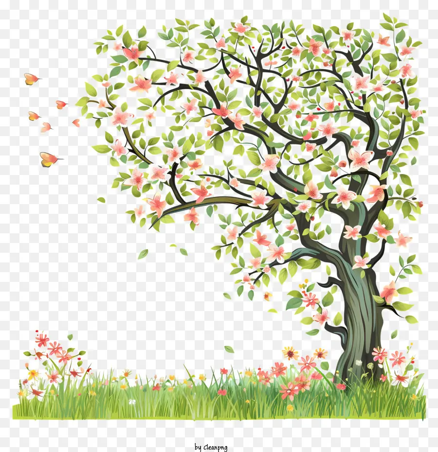 A Primavera Começa，árvore PNG