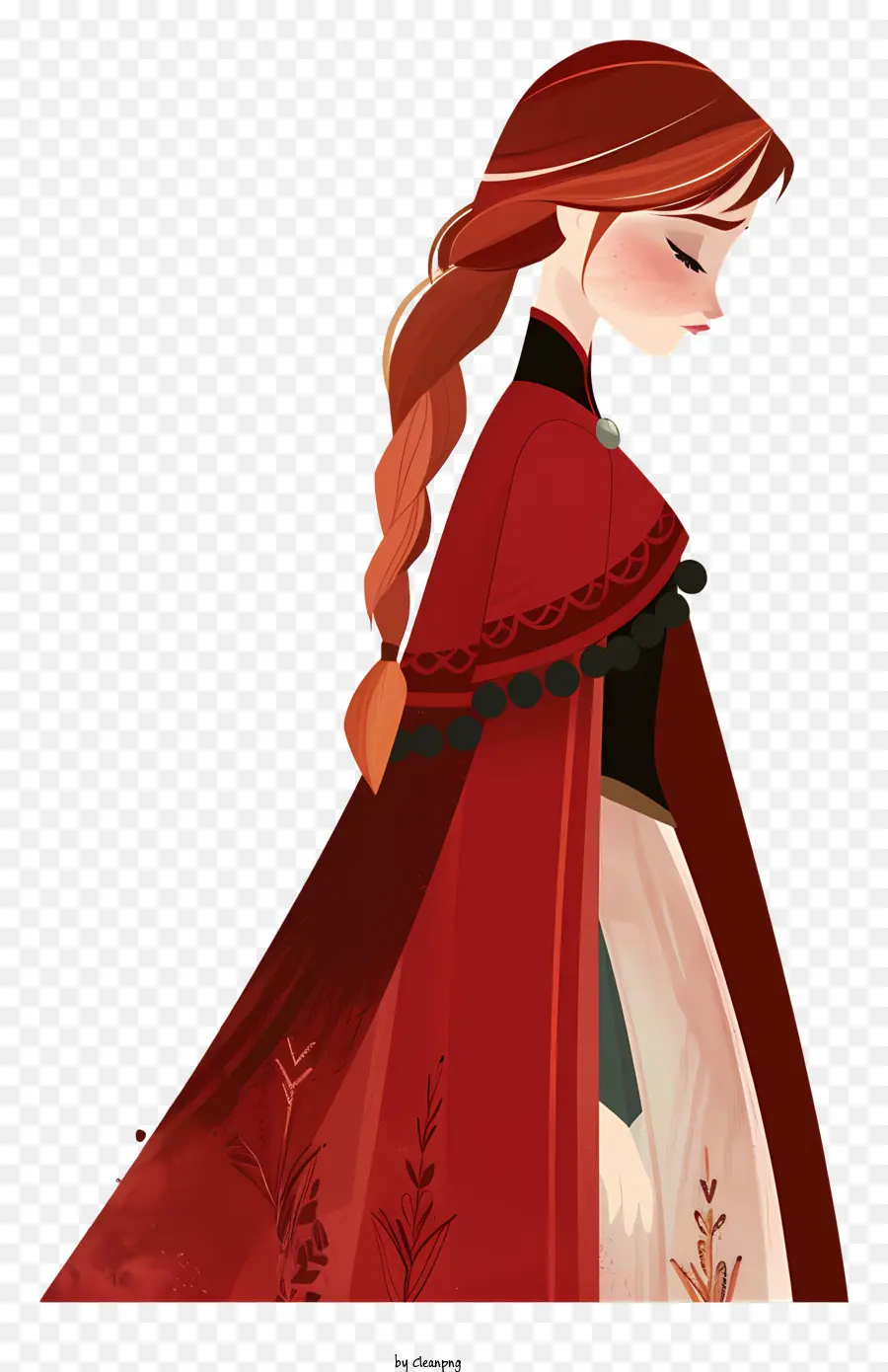 Princesa De Anna Frozen，Cabelo Vermelho PNG