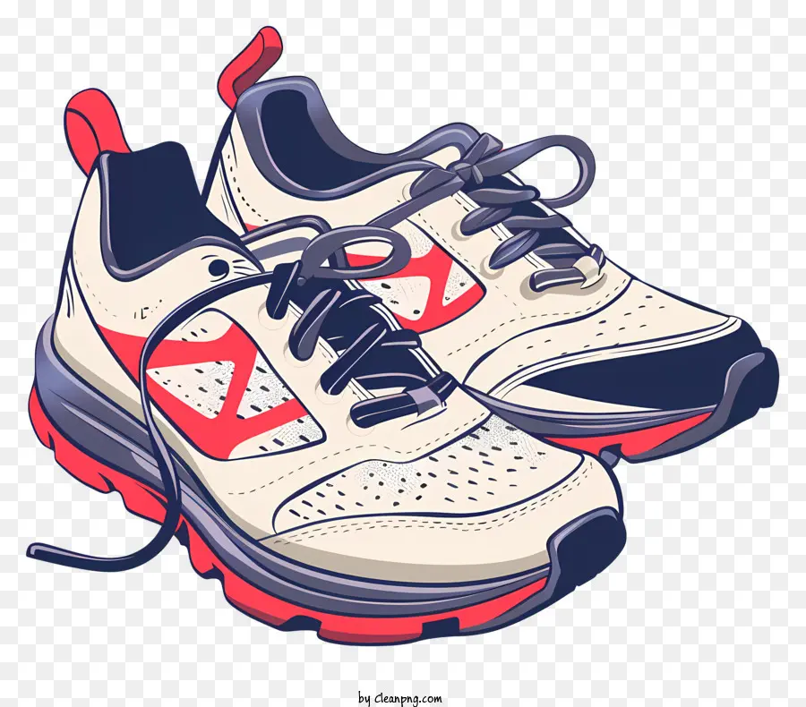 Running Shoes，Branco E Rosa PNG