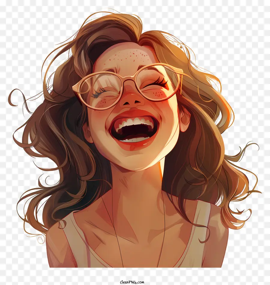 Permite Que Rir Dia，Mulher Sorridente PNG