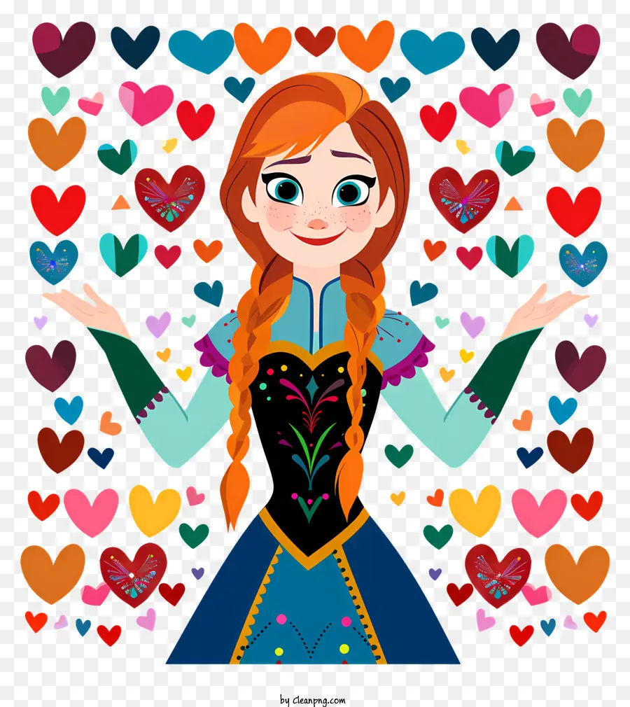 Princesa De Anna Frozen，Vestido Branco PNG