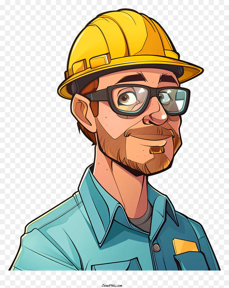 Engenheiro De Desenho Animado，Trabalhador Da Construção Civil PNG