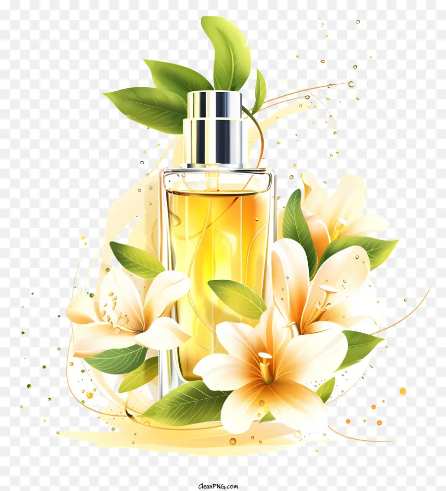 Dia Da Fragrância，Frasco De Perfume Amarelo PNG