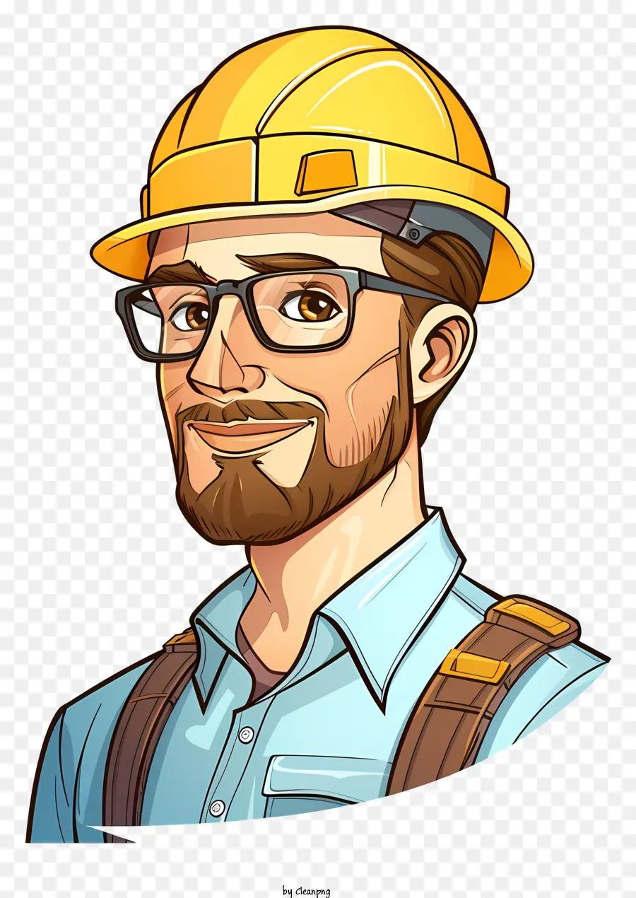 Cartoon Engenheiro，Trabalhador Da Construção Civil PNG