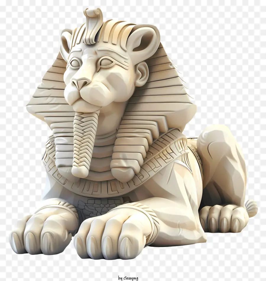 Esfinge Do Egito，Estátua Do Leão Branco PNG