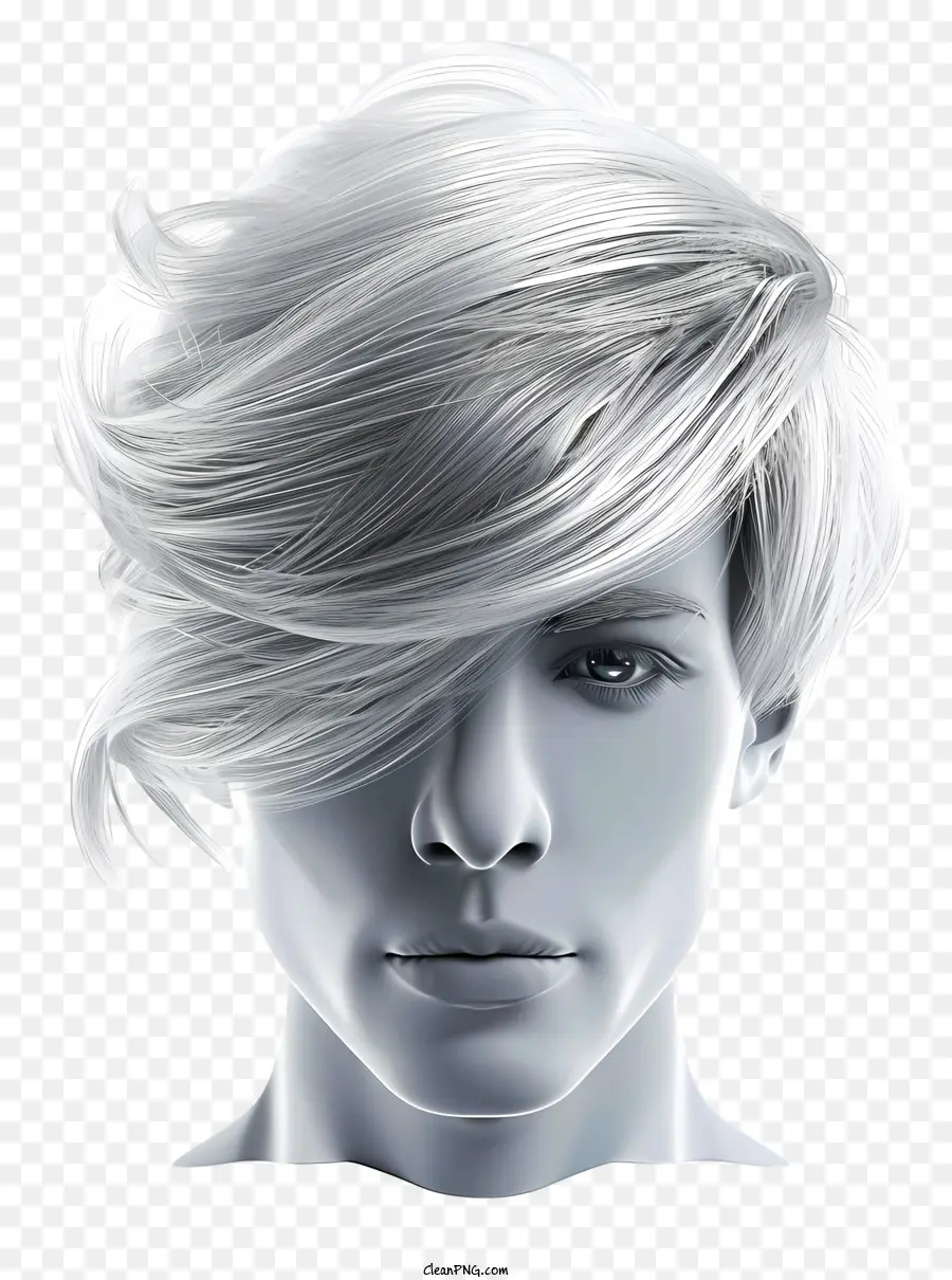 Penteado De Homem，Cabelo Branco PNG