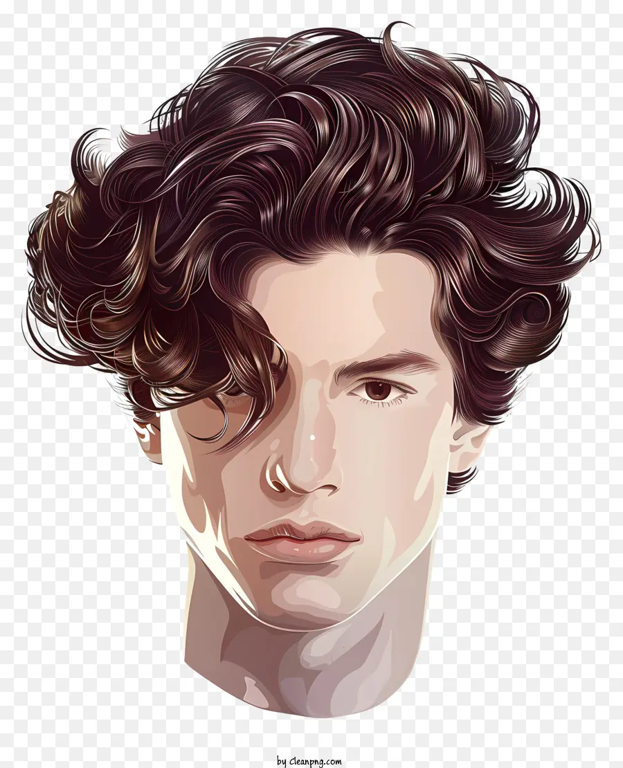 Homem Penteado，Longos Cabelos Crespos PNG