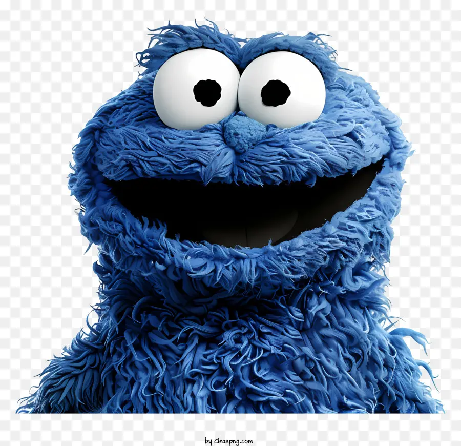 Cookie Monster，Azul PNG