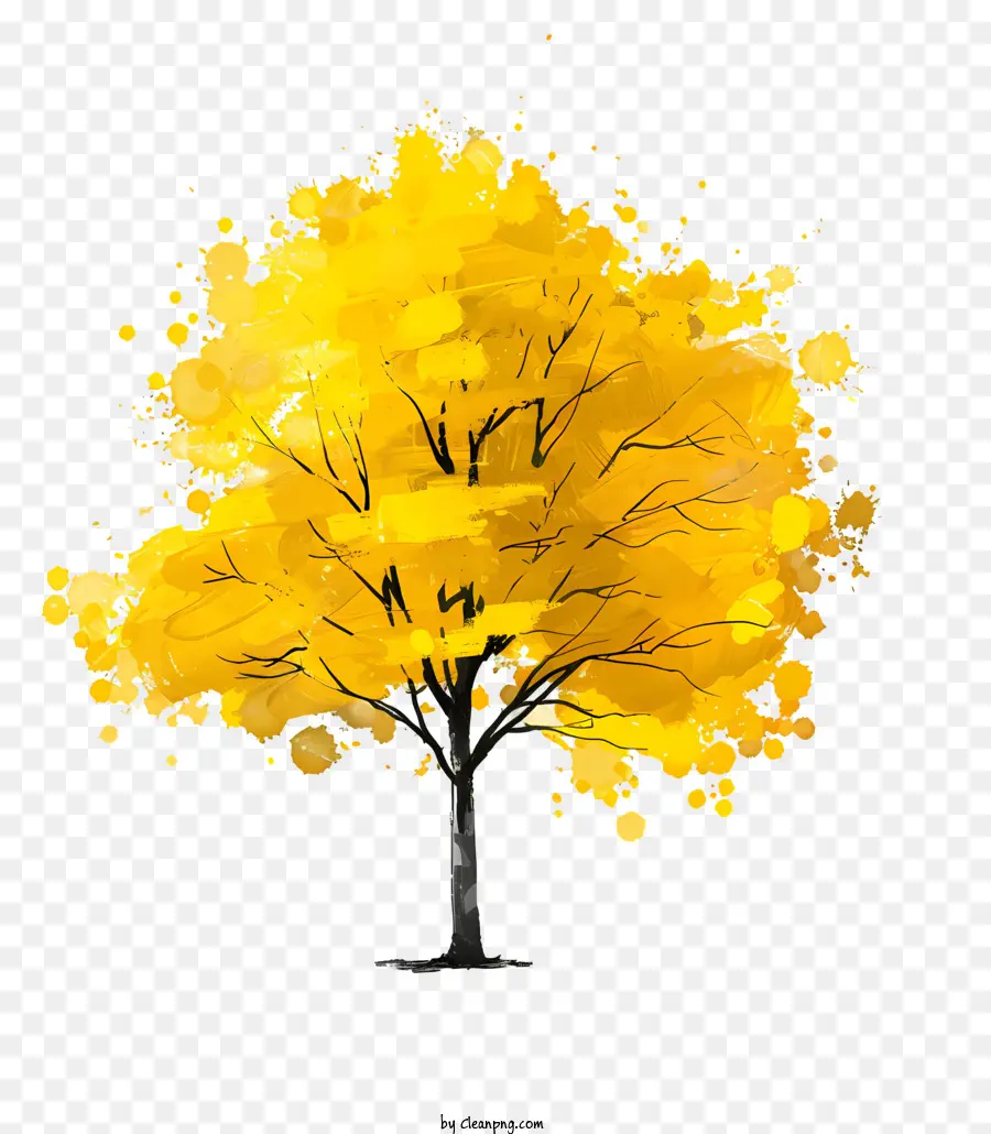 Árvore De Bordo Amarelo，Amarelo árvore PNG