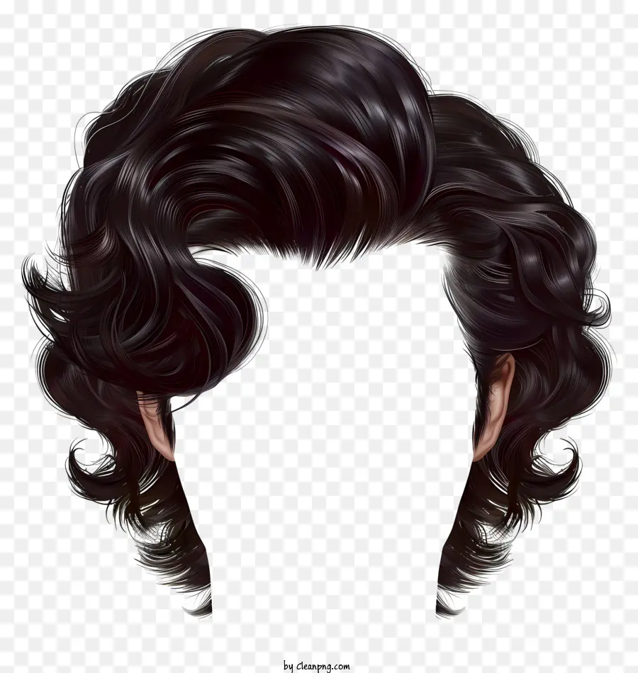 Penteado De Homem，Cabelo Preto PNG