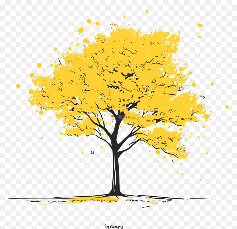 Árvore De Bordo Amarelo，Amarelo árvore PNG
