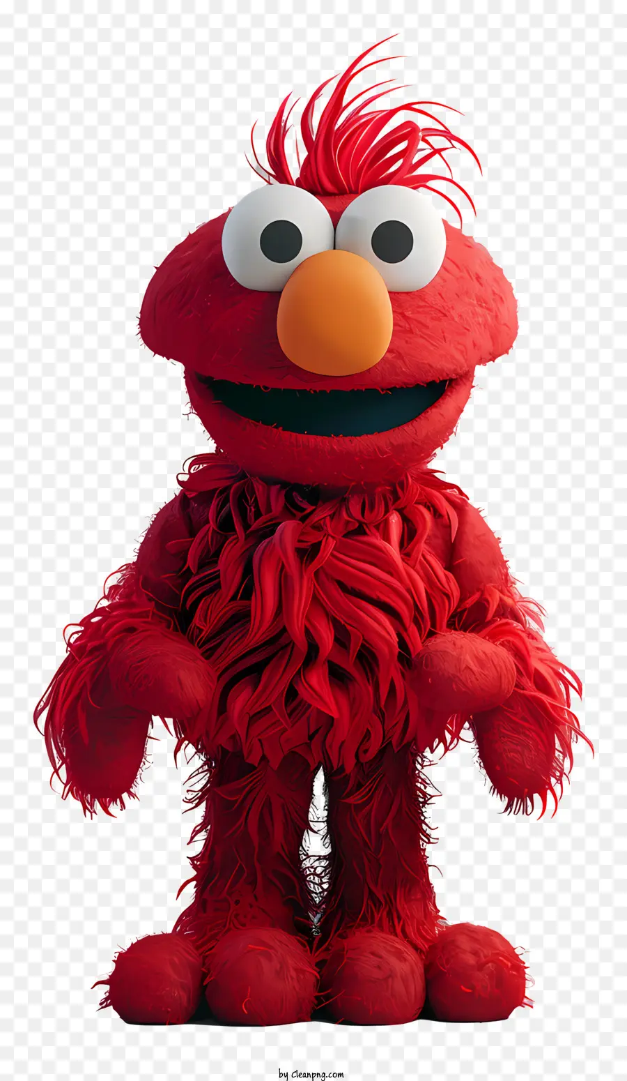 Elmo，Personagem Peludo Vermelho PNG