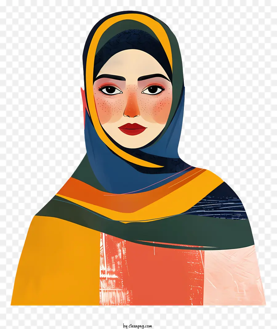 Desenho Animado De Menina Muçulmana，Hijab Moda PNG