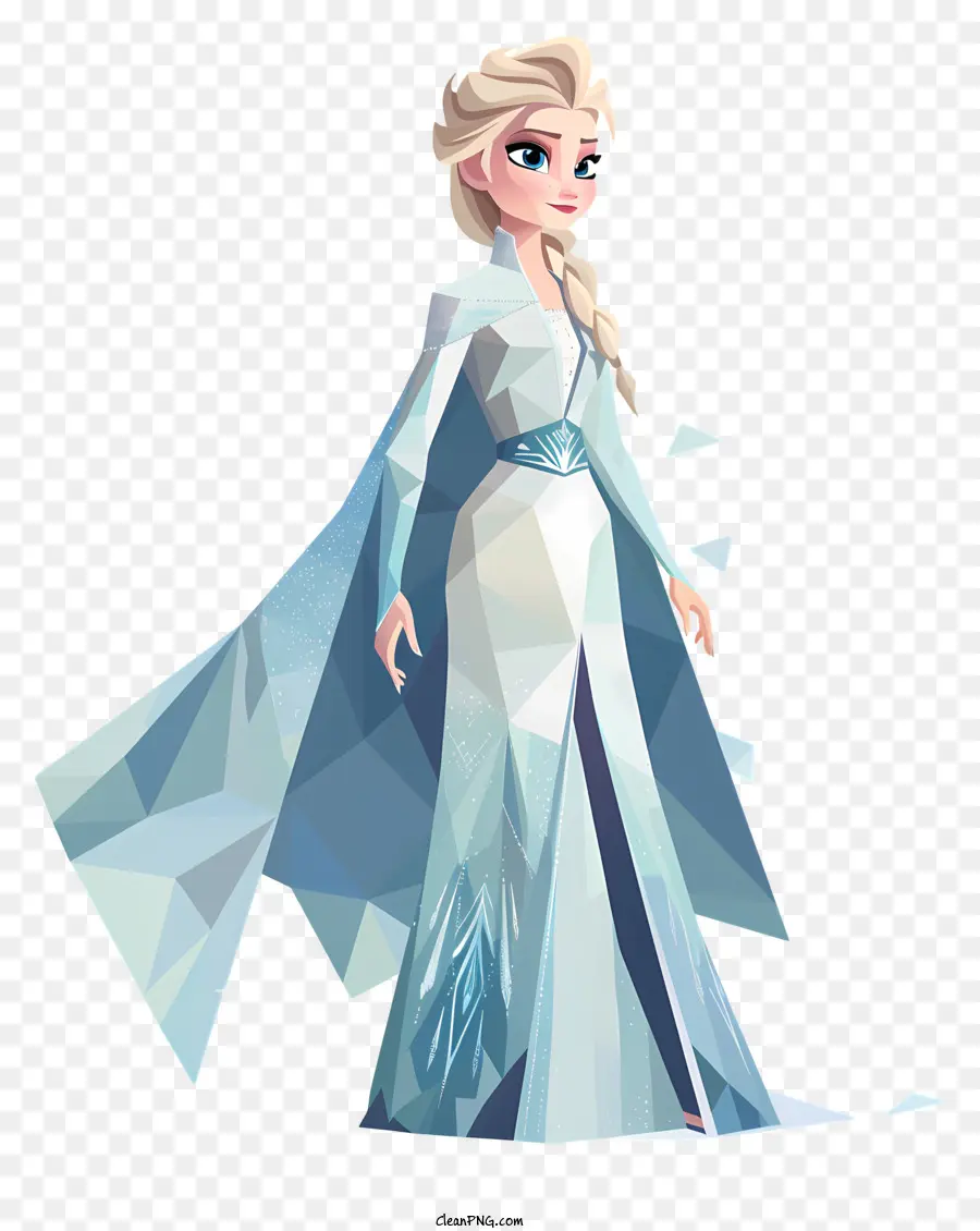 Princesa Congelada Elsa，Mulher Em Vestido Branco PNG