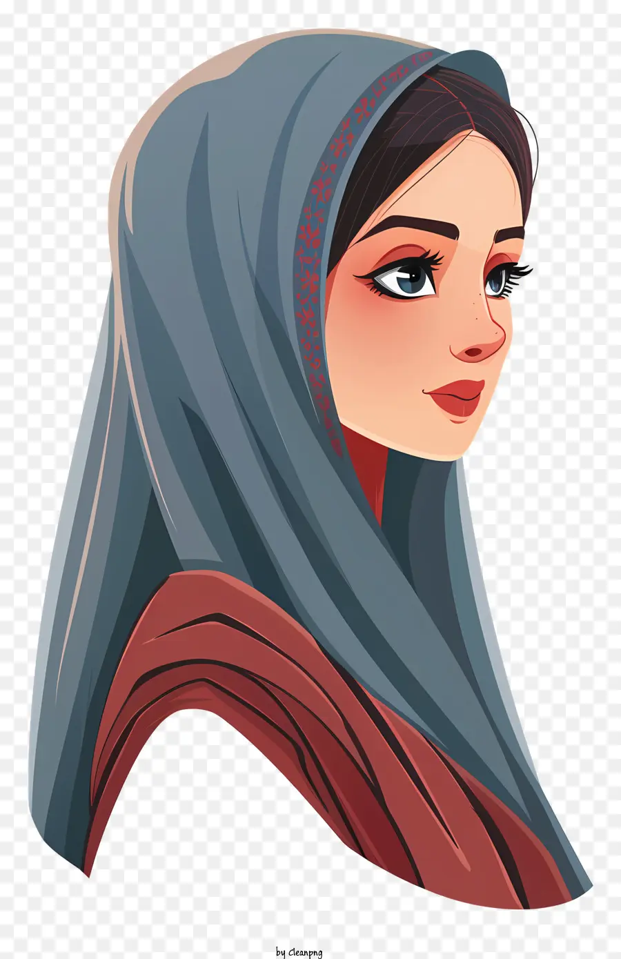 Mulher De Desenho Animado Com Véu，Hijab PNG