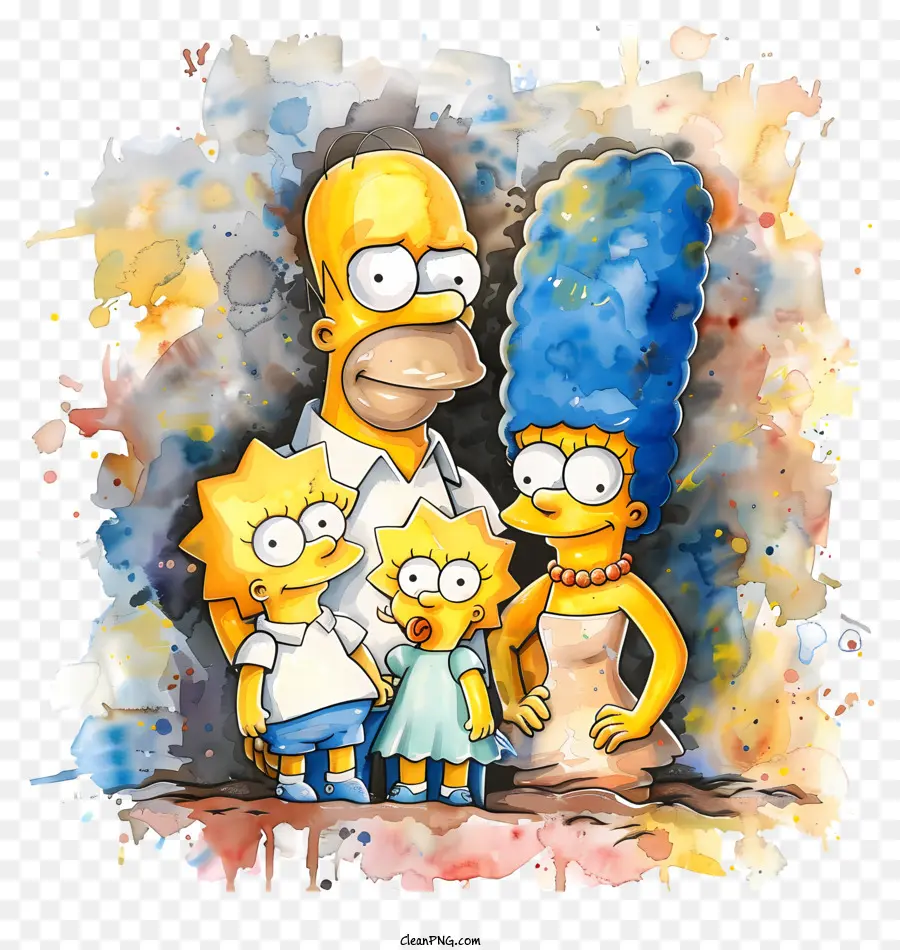 Simpsons，Família De Desenho Animado Amarelo PNG