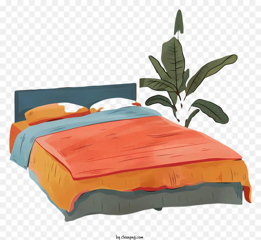 Desenho De Quarto De Cama，Cama PNG