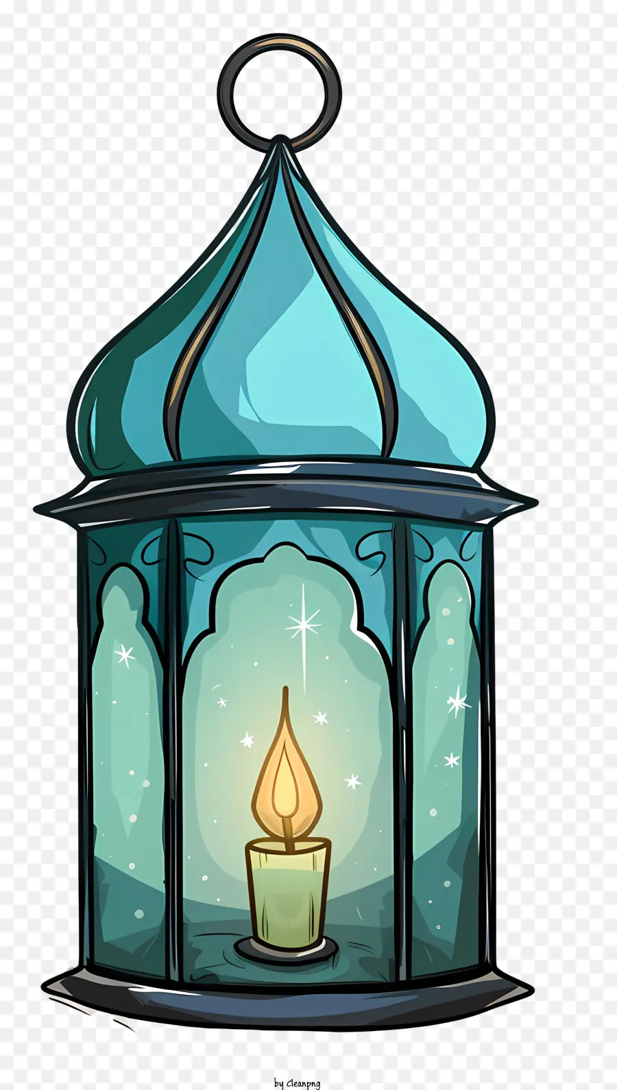 Lanterna Muçulmana，Lanterna Azul PNG