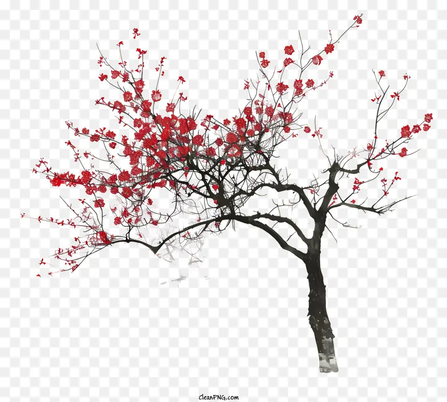 Flor De árvore，Flores Vermelhas PNG
