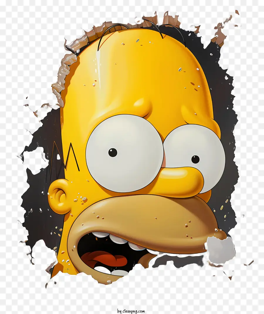 Simpsons，Rosto Sorridente Velho PNG