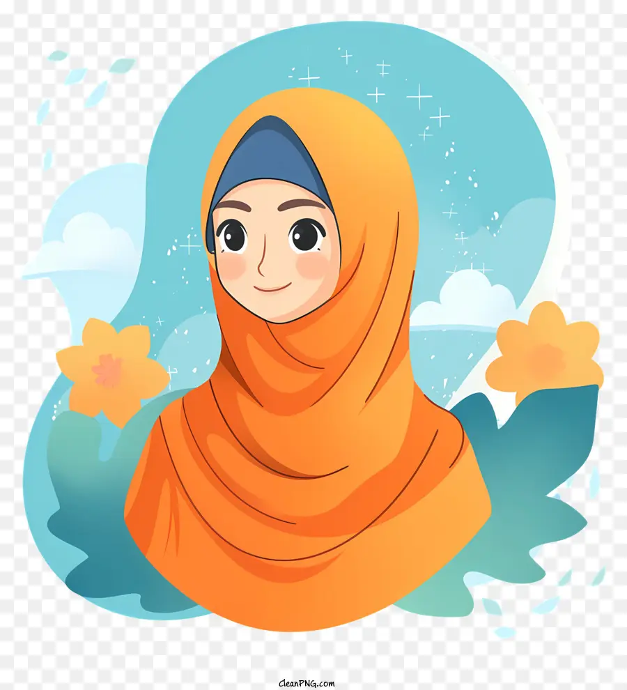 Desenho Animado De Menina Muçulmana，Mulher Muçulmana PNG