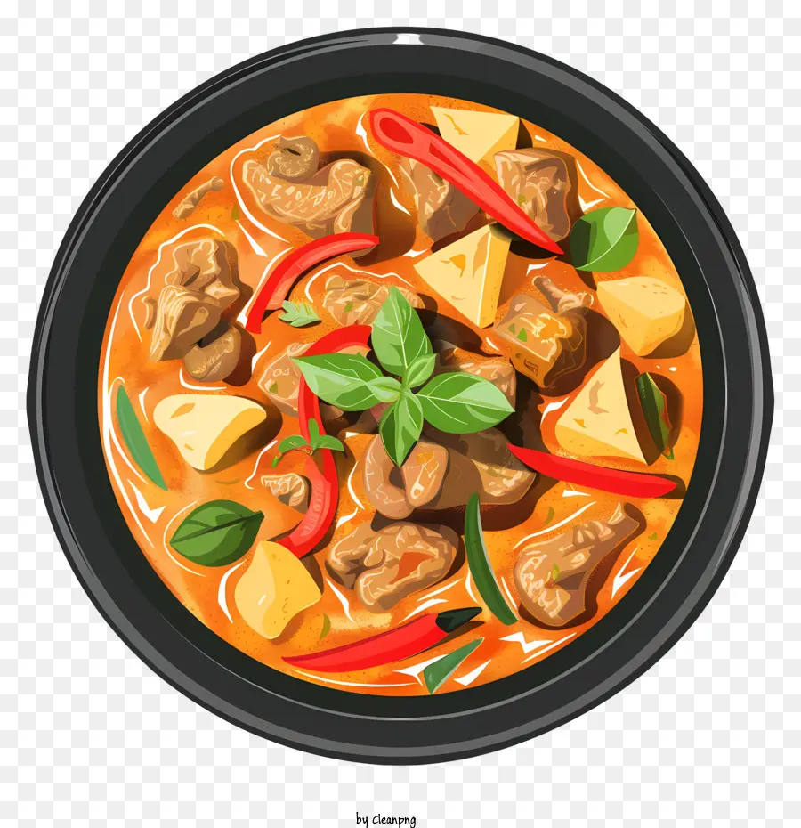 Massaman Curry，Caril De Carne PNG